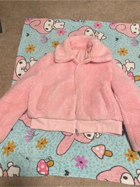 Cozy Plush Pink Sherpa Puffer Jacket for Women